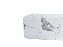 Lavabo da appoggio IPALA 62 x 35 cm Ceramica Marmo bianco