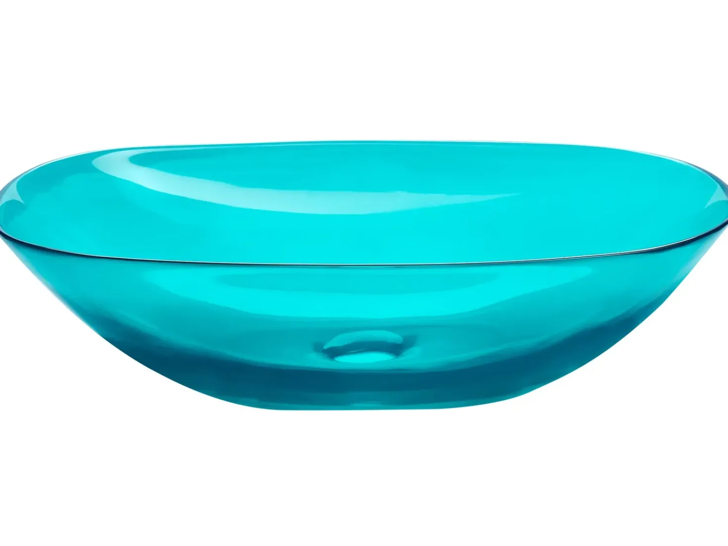 Lavabo da appoggio MOENGO 54 x 36 cm Superficie solida Turchese