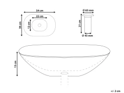 Lavabo da appoggio MOENGO 54 x 36 cm Superficie solida Verde