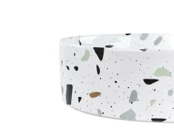 Lavabo da appoggio NULES ⌀ 40 cm Ceramica Terrazzo Bianco