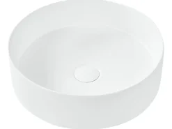 Lavabo da appoggio TEBAR ⌀ 40 cm Ceramica Bianco sporco
