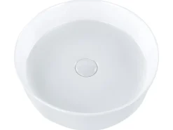 Lavabo da appoggio TEBAR ⌀ 40 cm Ceramica Bianco