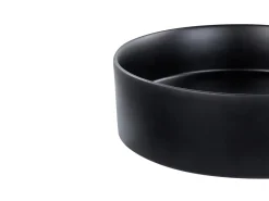 Lavabo da appoggio TEBAR ⌀ 40 cm Ceramica Nero