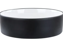 Lavabo da appoggio TEBAR ⌀ 40 cm Ceramica Nero/Bianco