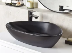Lavabo da appoggio TIRIG 60 x 39 cm Ceramica Nero