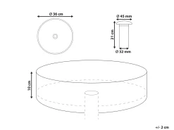Lavabo da appoggio TOLOSA ⌀ 36 cm Superficie solida Viola