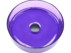 Lavabo da appoggio TOLOSA ⌀ 36 cm Superficie solida Viola