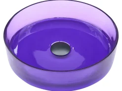 Lavabo da appoggio TOLOSA ⌀ 36 cm Superficie solida Viola