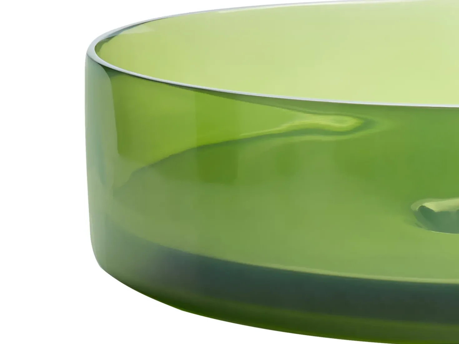 Lavabo da appoggio TOLOSA ⌀ 36 cm Superficie solida Verde