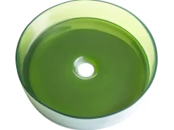 Lavabo da appoggio TOLOSA ⌀ 36 cm Superficie solida Verde