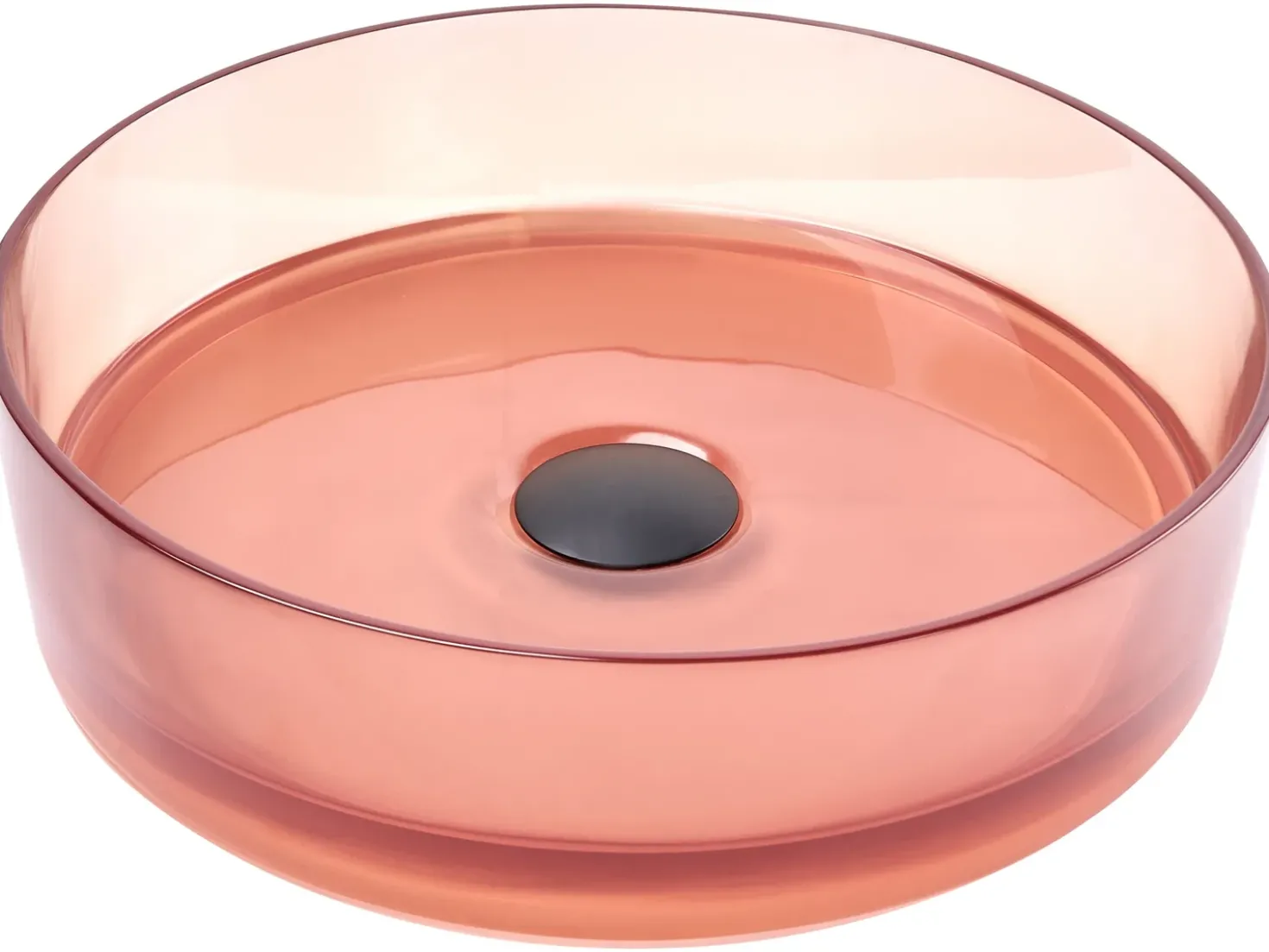 Lavabo da appoggio TOLOSA ⌀ 36 cm Superficie solida Rosso chiaro