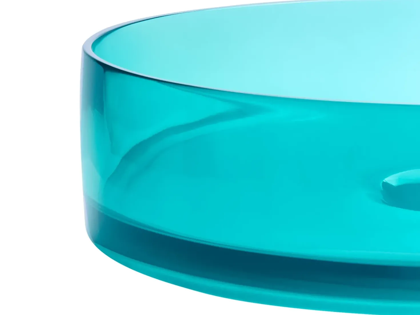 Lavabo da appoggio TOLOSA ⌀ 36 cm Superficie solida Turchese