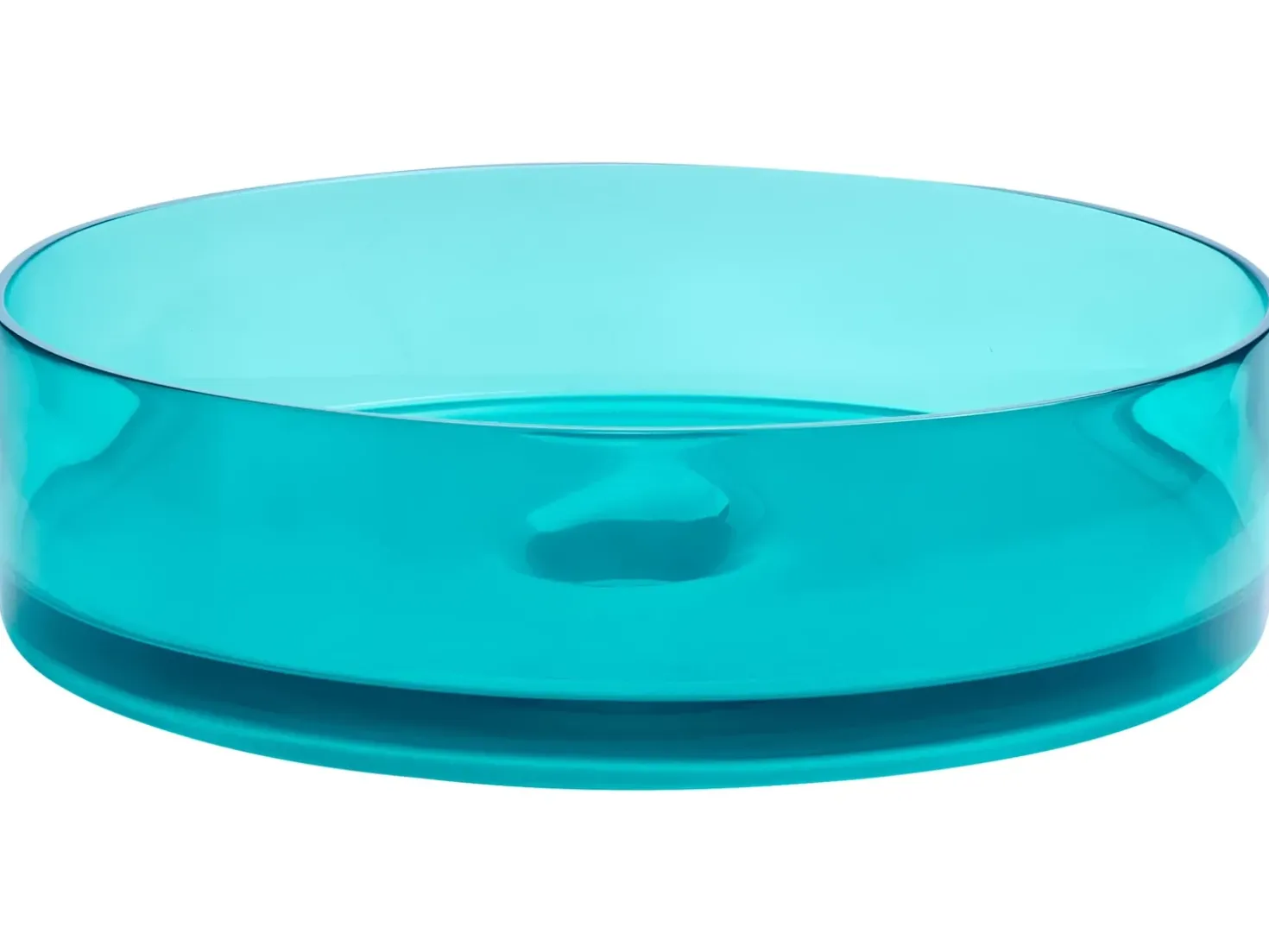 Lavabo da appoggio TOLOSA ⌀ 36 cm Superficie solida Turchese
