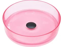 Lavabo da appoggio TOLOSA ⌀ 36 cm Superficie solida Rosa