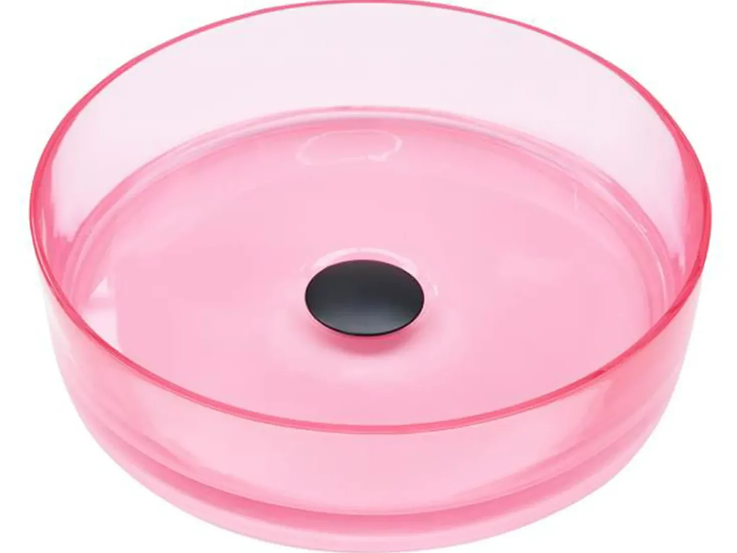 Lavabo da appoggio TOLOSA ⌀ 36 cm Superficie solida Rosa