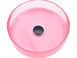 Lavabo da appoggio TOLOSA ⌀ 36 cm Superficie solida Rosa