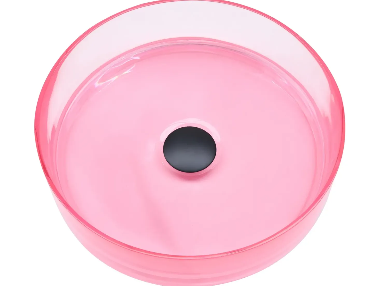 Lavabo da appoggio TOLOSA ⌀ 36 cm Superficie solida Rosa