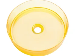 Lavabo da appoggio TOLOSA ⌀ 36 cm Superficie solida Giallo