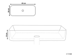 Lavabo da appoggio TRAVESIA 49 x 38 cm Ceramica Nero