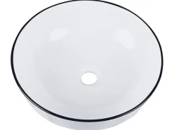 Lavabo da appoggio XERT ⌀ 42 cm Ceramica Bianco