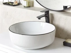 Lavabo da appoggio XERT ⌀ 42 cm Ceramica Bianco