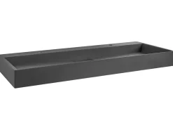 Lavabo doppio sospeso QUENKO 120 x 46 cm Composito minerale Nero