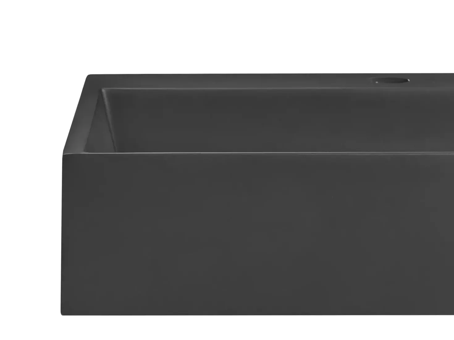 Lavabo doppio sospeso QUENKO 120 x 46 cm Composito minerale Nero