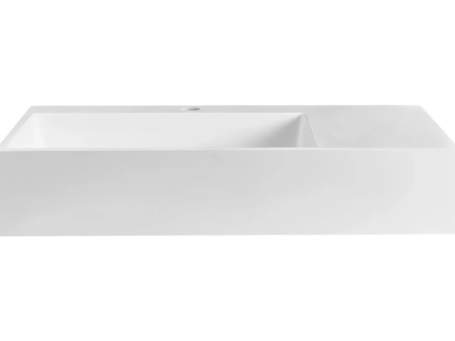 Lavabo sospeso CUSCO 75 x 43 cm Composito minerale Bianco