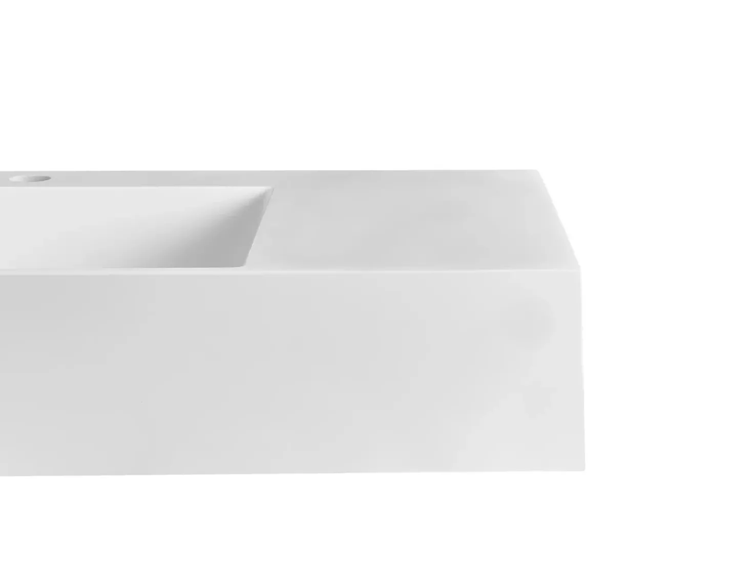 Lavabo sospeso CUSCO 75 x 43 cm Composito minerale Bianco
