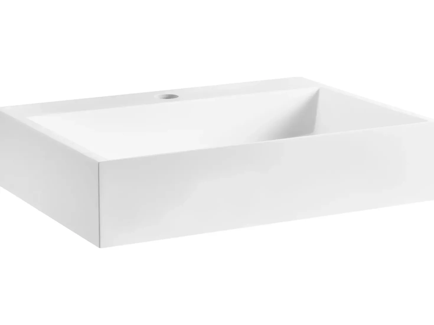 Lavabo sospeso QUENKO 50 x 38 cm Composito minerale Bianco
