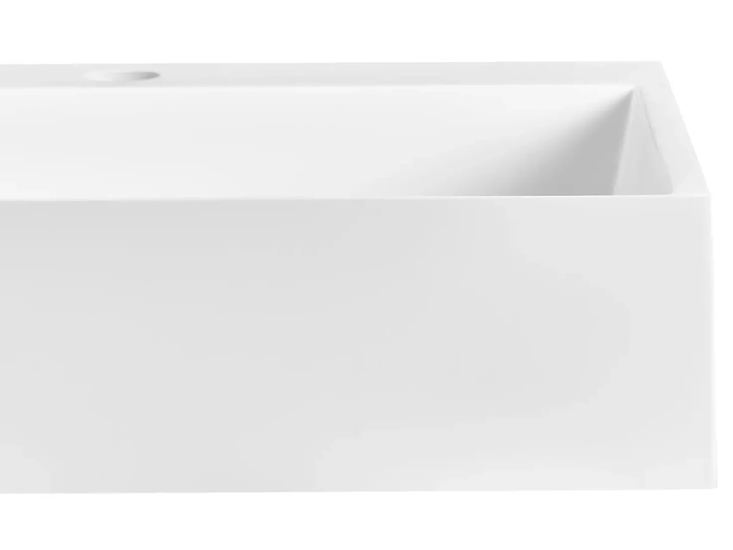 Lavabo sospeso QUENKO 50 x 38 cm Composito minerale Bianco