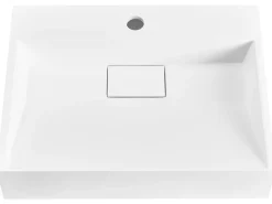 Lavabo sospeso QUENKO 50 x 38 cm Composito minerale Bianco