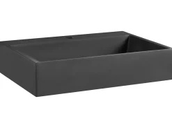 Lavabo sospeso QUENKO 50 x 38 cm Composito minerale Nero