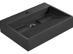 Lavabo sospeso QUENKO 50 x 38 cm Composito minerale Nero