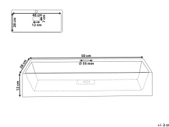 Lavabo sospeso QUENKO 50 x 38 cm Composito minerale Nero