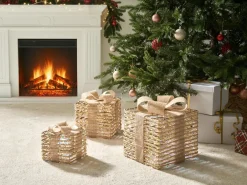 LED MOSSO Regali di Natale 20/25/30 cm Beige