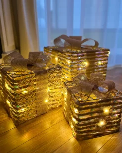 LED MOSSO Regali di Natale 20/25/30 cm Beige