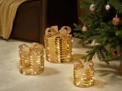 LED SLIVSO Regali di Natale 20/25/30 cm Oro