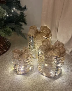 LED SLIVSO Regali di Natale 20/25/30 cm Oro