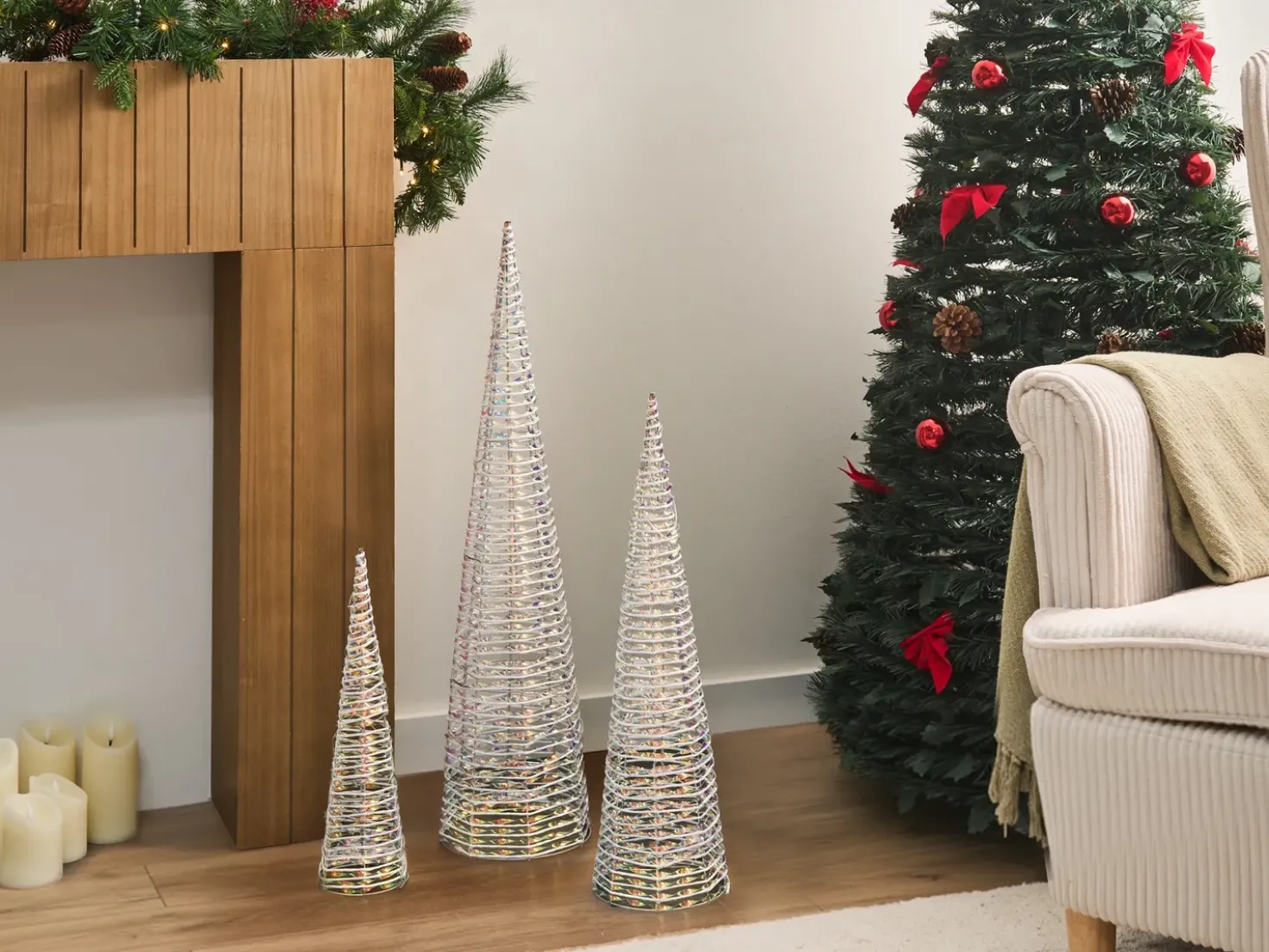 LED SONDER Albero di Natale 40/60/80 cm Bianco