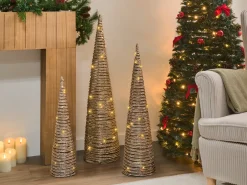 LED TUELSO Albero di Natale 60/80/100 cm Oro