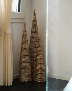 LED TUELSO Albero di Natale 60/80/100 cm Oro