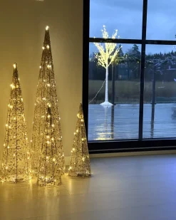 LED VEJLESO Albero di Natale 40/60/80 cm Oro