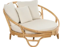 Lettino da giardino ROSSANO Rattan Naturale
