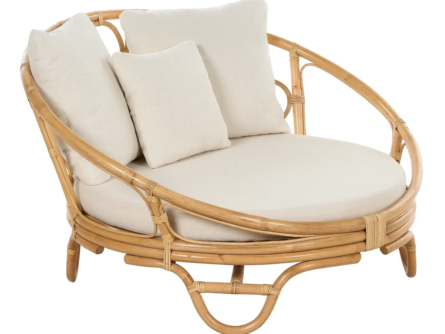 Lettino da giardino ROSSANO Rattan Naturale