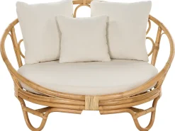 Lettino da giardino ROSSANO Rattan Naturale