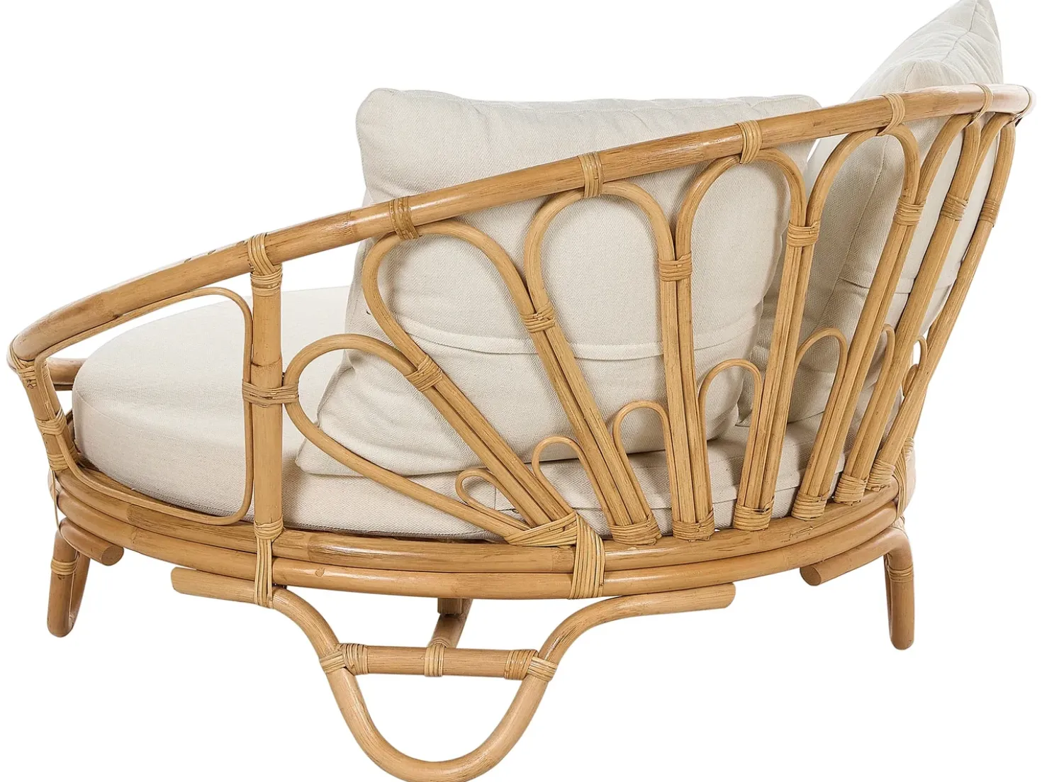 Lettino da giardino ROSSANO Rattan Naturale