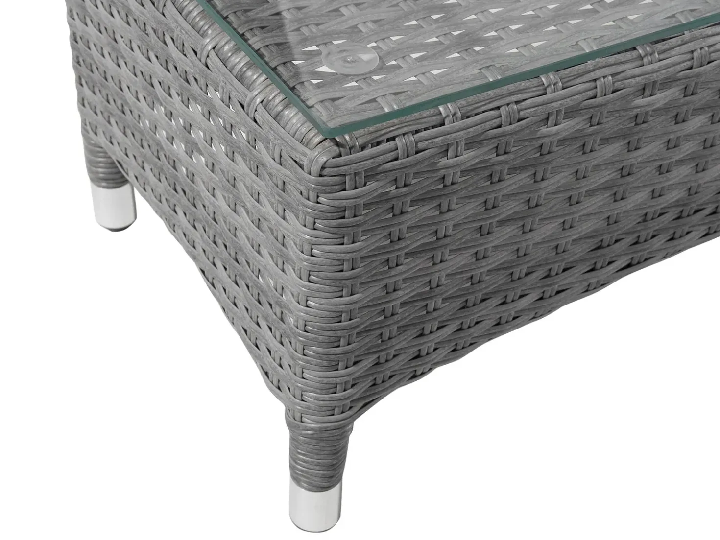 Lettino da giardino SYLT LUX Rattan sintetico (PE) Grigio