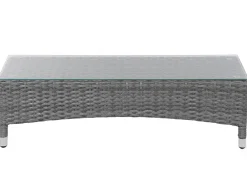 Lettino da giardino SYLT LUX Rattan sintetico (PE) Grigio