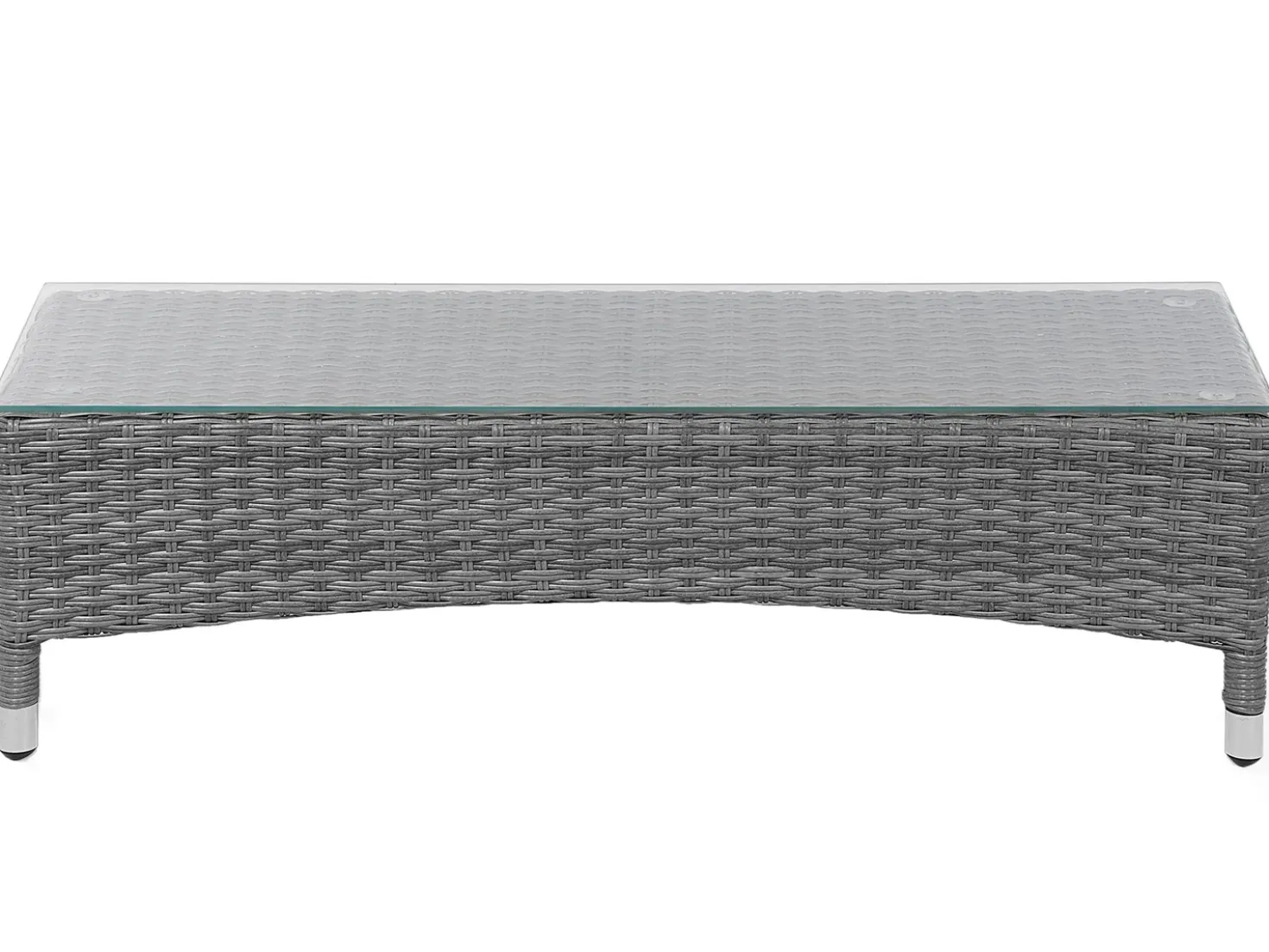 Lettino da giardino SYLT LUX Rattan sintetico (PE) Grigio